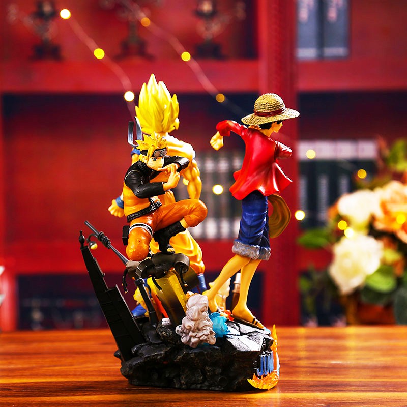 [ 25cm ] Tượng Goku x Naruto x Luffy 50th Anniversay Ver. - Jump Force - Baystore