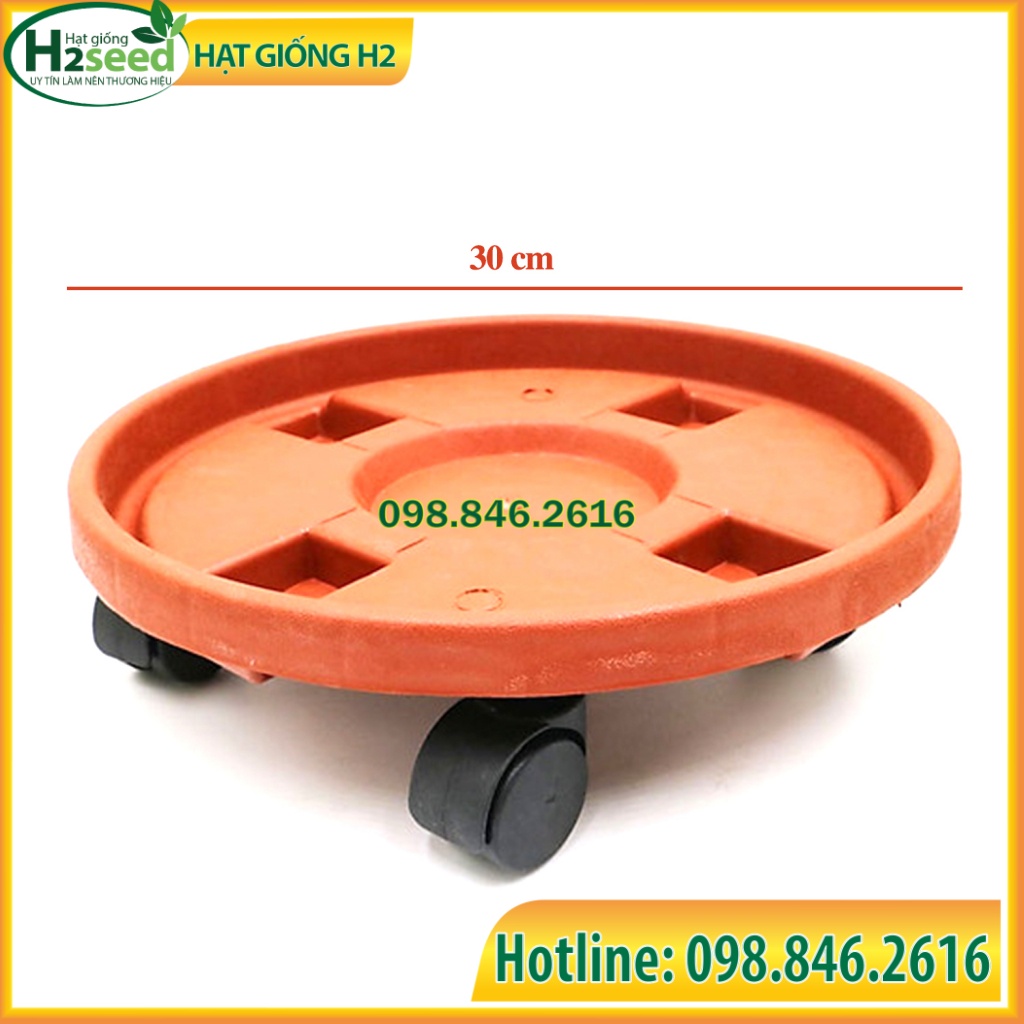 Kệ để chậu cây, giá đỡ chậu hoa cây cảnh kích thước 30 cm có bánh xe, trọng tải 60kg