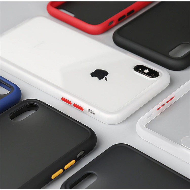 Ốp lưng chống sốc ốp nhám mờ viền màu đủ mã iPhone 6/6 Plus 7/7 Plus/8 Plus/ X/ XS/ XS Max/ XR/ 11/ 11 Pro/11 ProMax