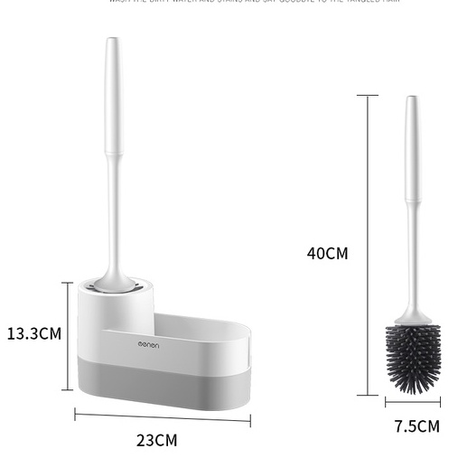 Chổi Cọ Toilet Silicol Cọ Rửa Nhà Vệ Sinh OENON Kèm Giá Đỡ Chổi Cọ Chà Sàn Dán Tường Thông Minh
