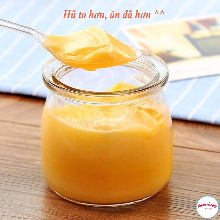 1 Hũ Thủy Tinh 200ml Cao Cấp Làm Sữa Chua, Caramen, Pudding,… Tròn Cute - br00637