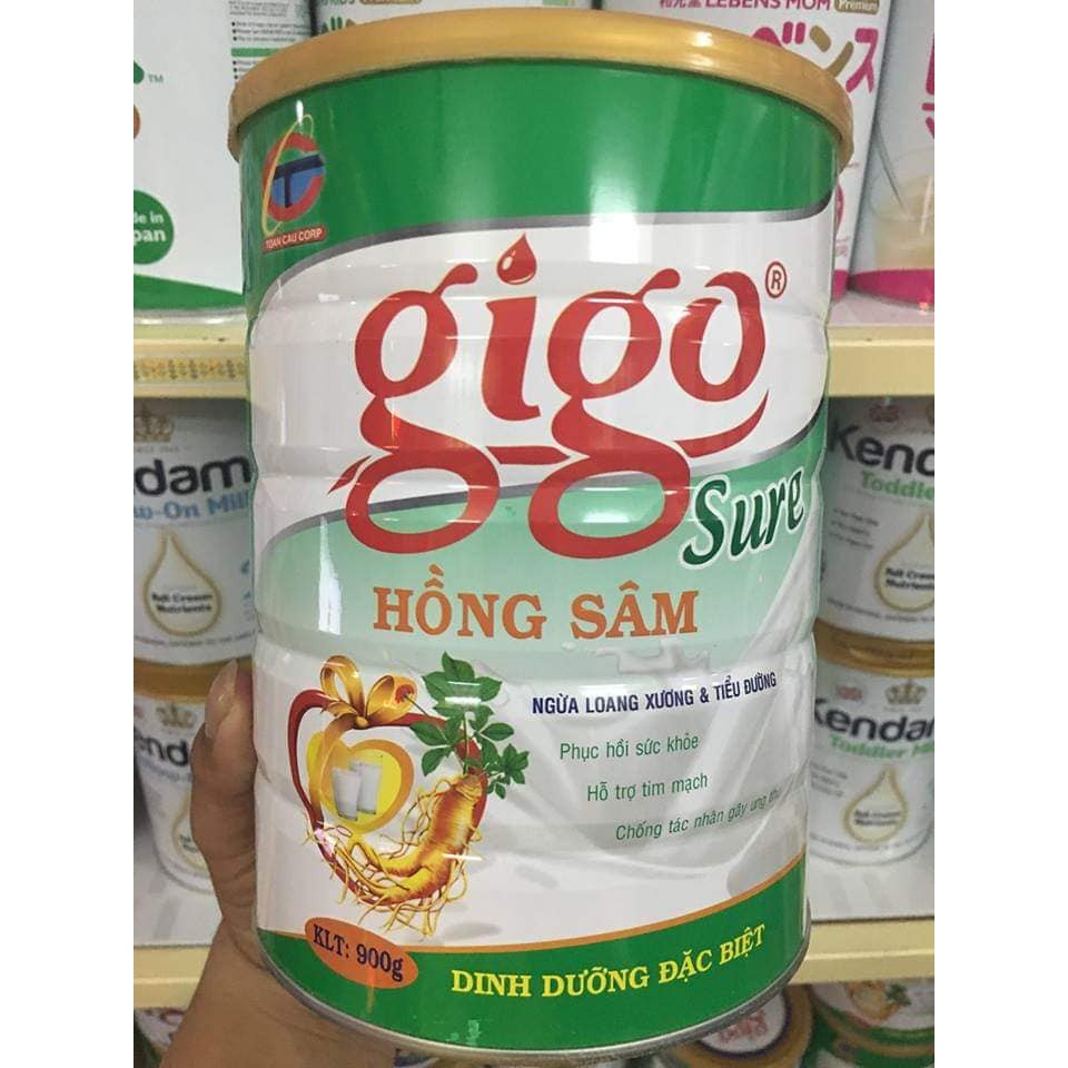 Sữa bột gigo hồng sâm 900g date mới (Chính hãng)