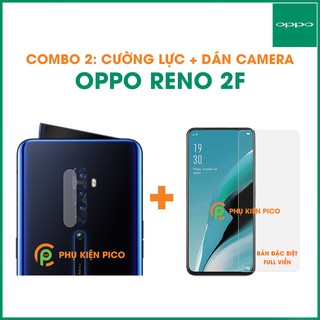 Kính cường lực Oppo Reno 2F trong suốt full viền - Dán camera Oppo Reno 2F Combo