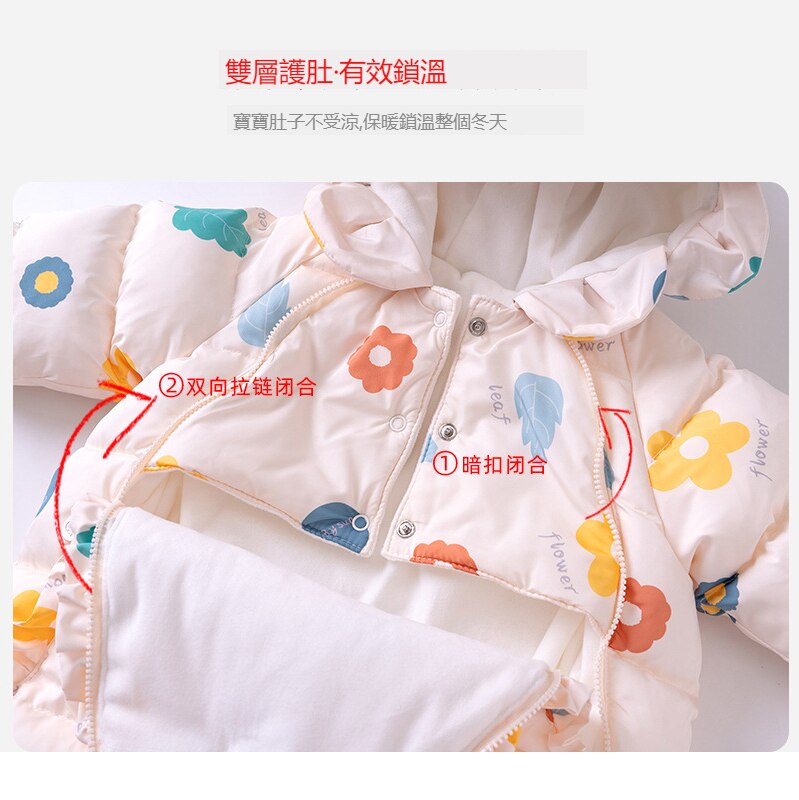 Bộ Áo Liền Quần Chất Liệu Cotton Dày Dặn Cho Bé