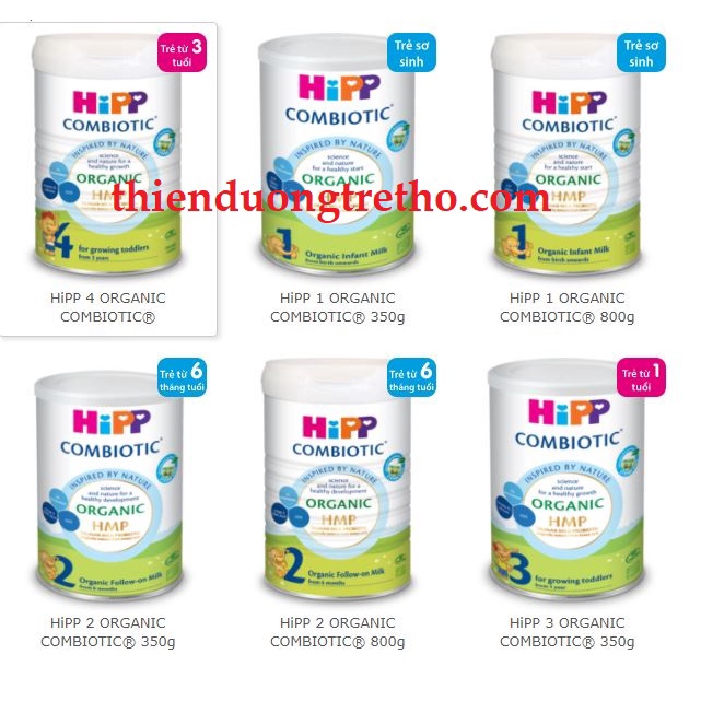 [CHÍNH HÃNG]Sữa Hipp Organic Hữu Cơ số 1 2 3 4 350g 800g[DATE MỚI]