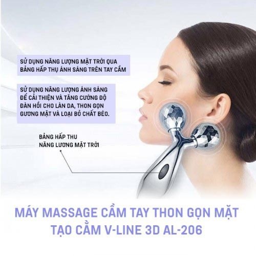Máy Massage Cầm Tay Thon Gọn Mặt, Tạo Cằm V-Line 3D AL-206