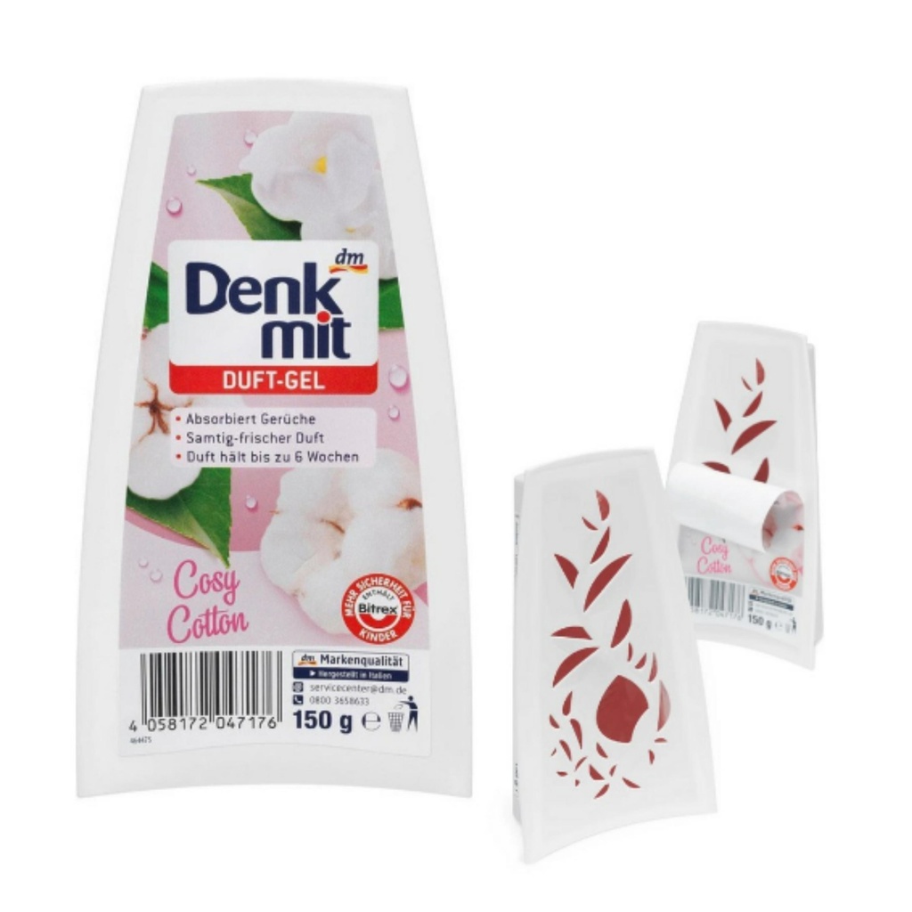 Sáp thơm phòng DENKMIT 150g Raumduft Gel hương hoa, hương trái cây