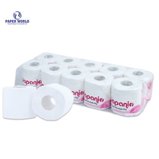 Giấy vệ sinh cao cấp 3 lớp JAPANI SILK| Thế Giới Giấy | 100% bột giấy nguyên sinh | Đóng gói trên từng cuộn | JPO1