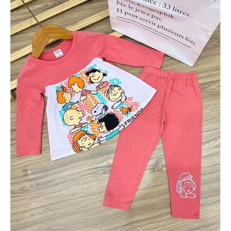 10-24 kg sỉ Bộ dài tay cho bé gái dáng babydoll - sỉ quần áo bé gái