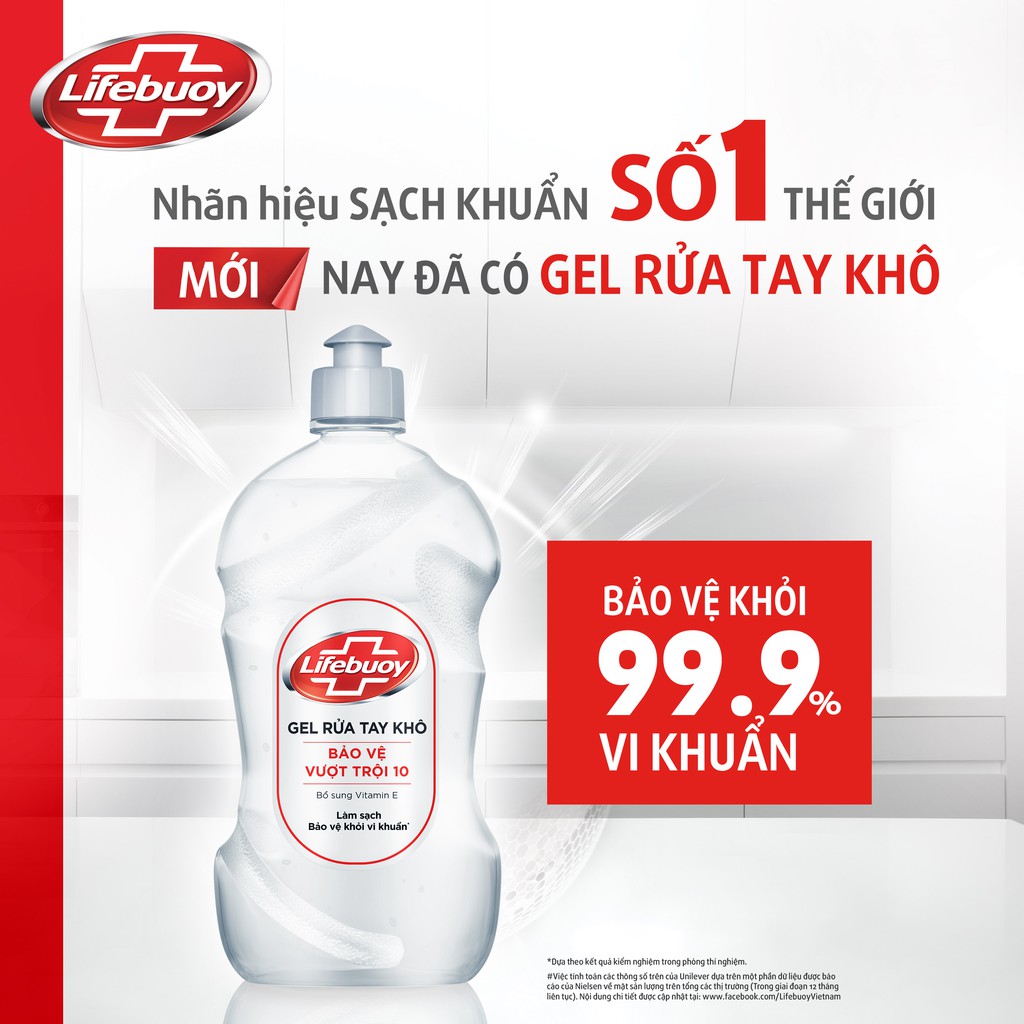 [HB Gift] LIFEBUOY Gel rửa tay khô bảo vệ vượt trội 500ML (extra) | BigBuy360 - bigbuy360.vn