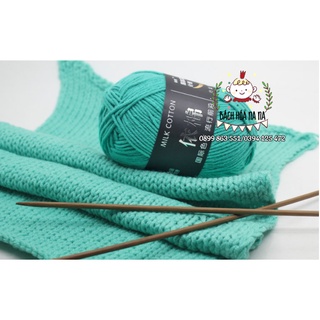 Len sợi mịn Milk Cotton 50gr loại 1- LEN ĐAN MÓC làm khăn , hoa, túi , đồ trang trí HANDMADE - bách hóa na na