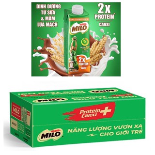 THÙNG 24 HỘP SỮA LÚA MẠCH NESTLE MILO NẮP VẶN 210ML