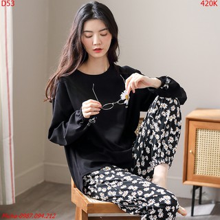 Đồ bộ mặc nhà nữ họa tiết hoa cúc xinh xắn - Micha D53