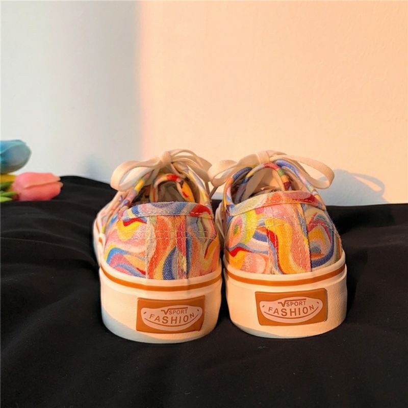 6:30PM Order Mã 011 Giày sneaker ulzzang dáng vans basic phối màu độc lạ