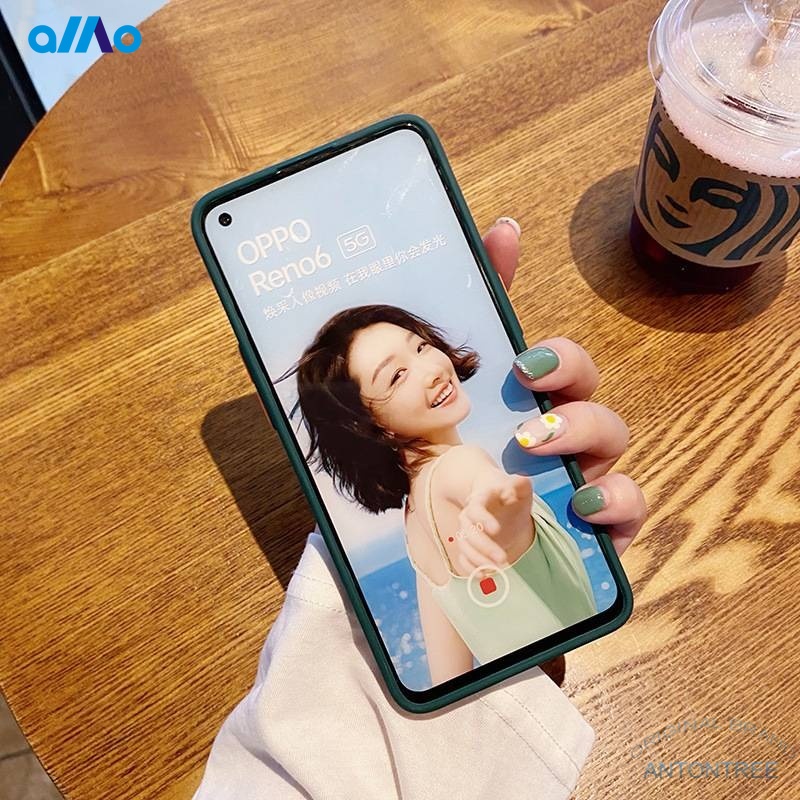 Ốp Điện Thoại Cứng Nhám Chống Rơi Có Khung Bảo Vệ camera Cho OPPO Reno 11 a79 reno 6z 6 reno6 z 5g reno5f
