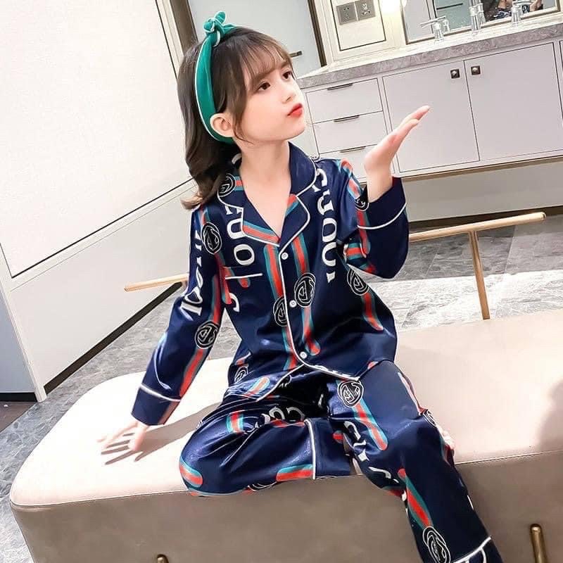 Bộ pijama mẹ và bé gái 🌸HÀNG CAO CẤP🌸 Bộ ngủ dài tay quần dài chất liệu satin mềm mịn