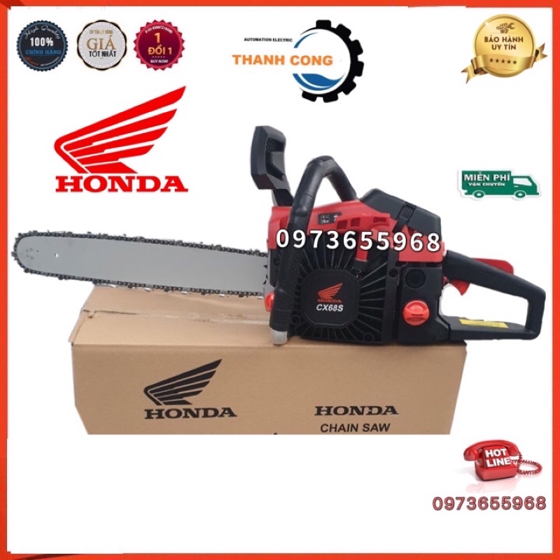 Máy cưa xích chạy xăng  HONDA CX68S  💪 SIÊU KHỎE 💪 LAM 5 TẤC, CƯA MÁY CẦM TAY✨✨