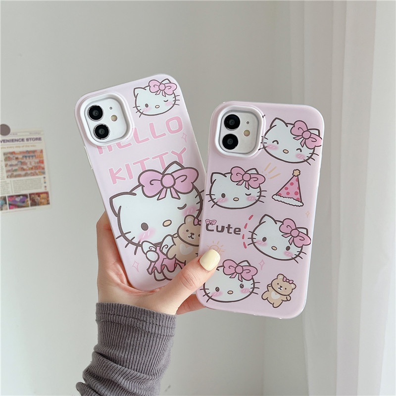 Ốp Điện Thoại Màu Hồng 3 Trong 1 Cho iphone 12 Pro 13 11 Max 6 6s 7 8 Plus X XR XS Max