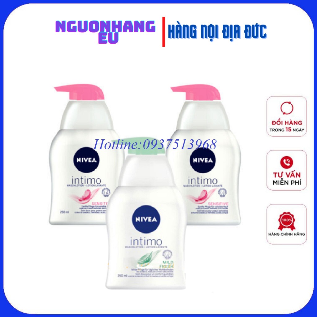 Dung dịch vệ sinh phụ nữ Nivea intimo Đức 250ml