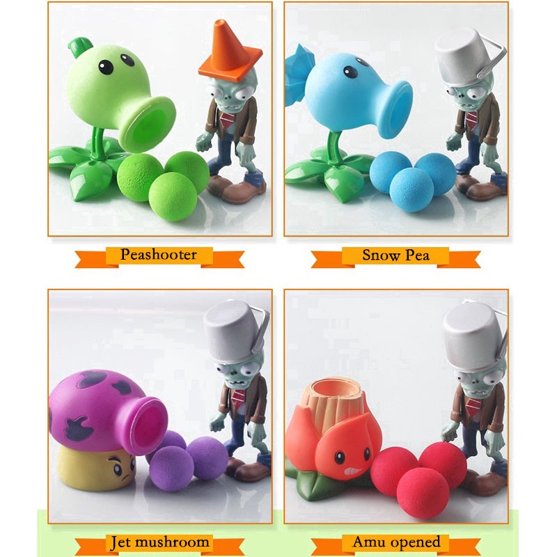 Bộ đồ chơi Plants Vs Zombies/ Plants/ Barricade Zombies bằng chất liệu Vinyl mềm