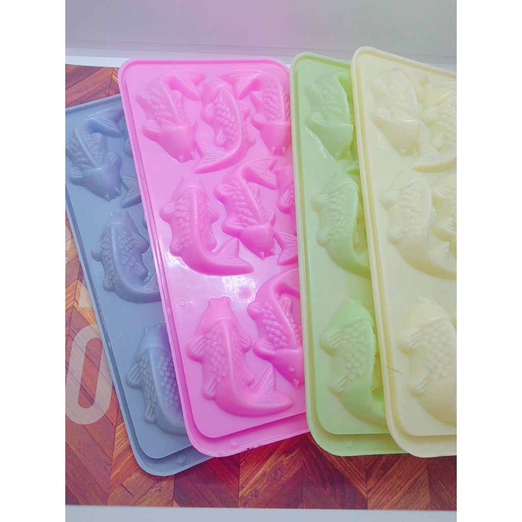 Khuôn cá chép, cá koi, các loại cá và sen. Mẫu mã, kích thước, chi tiết sắc nét. Nhựa PP, an toàn thực phẩm