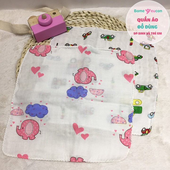 Set 10 khăn sữa hoa văn xuất Nhật cao cấp cho bé