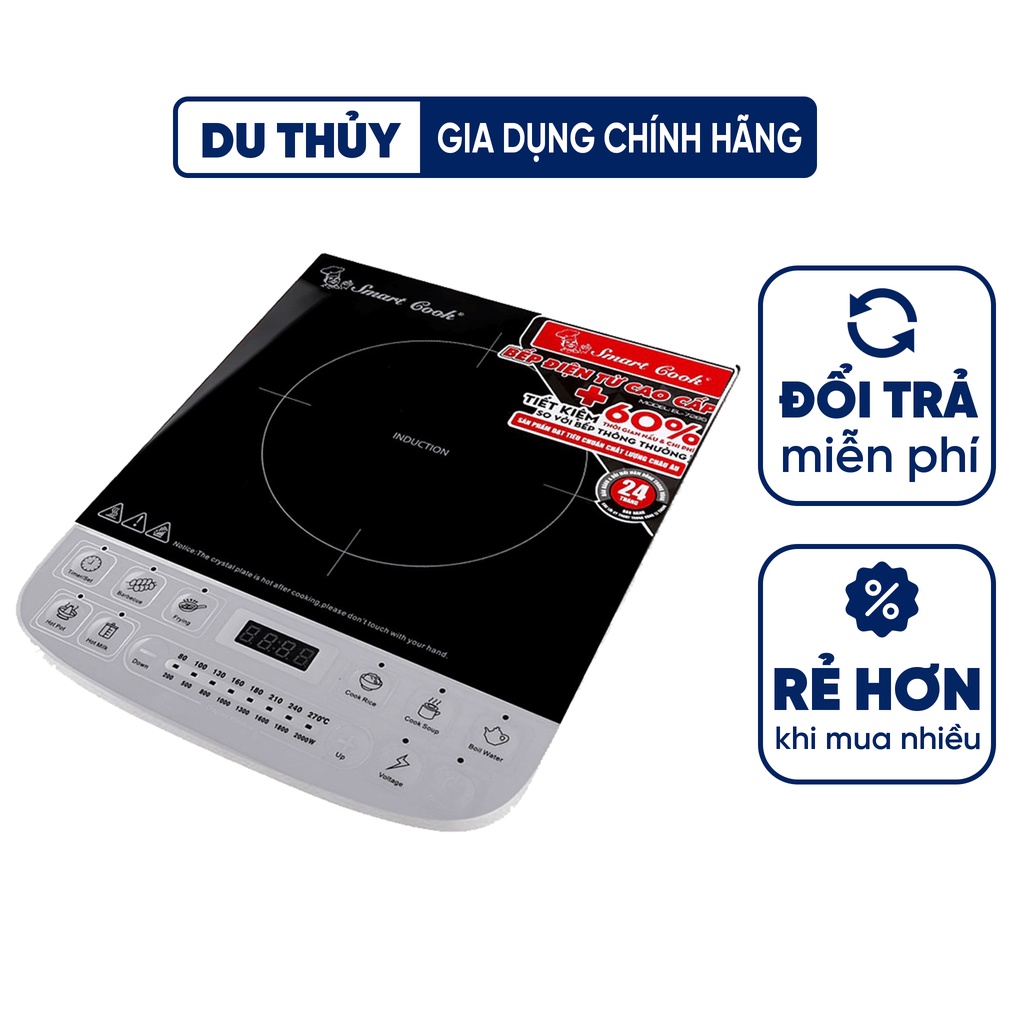 Bếp từ Elmich SmartCook ICS-7285 chính hãng, công nghệ Châu Âu mặt kính chịu lực, tiết kiệm điện năng bảo hành 25 tháng