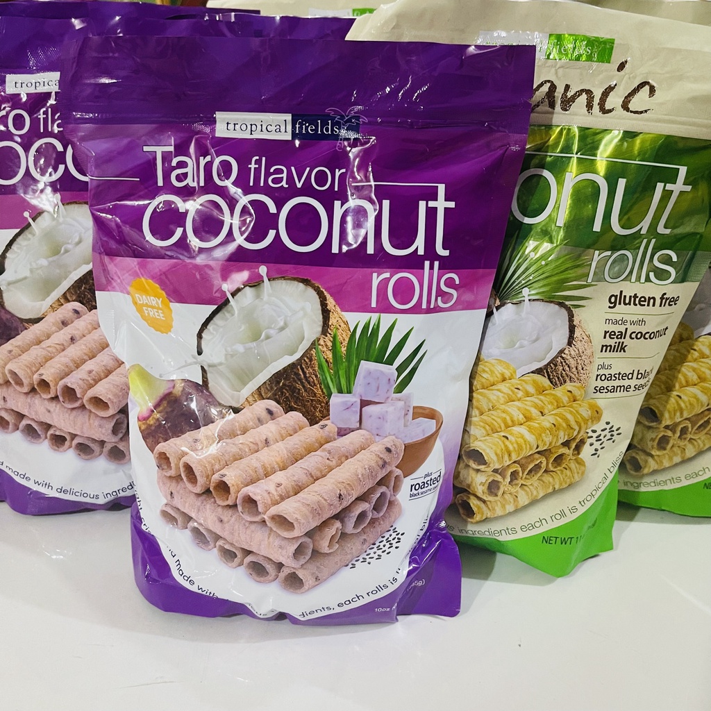 Bánh ống dừa Organic Crispy Coconut Rolls