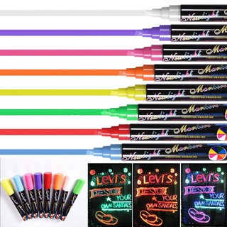Bút phấn nước màu dạ quang ngòi 6mm cho bảng trắng