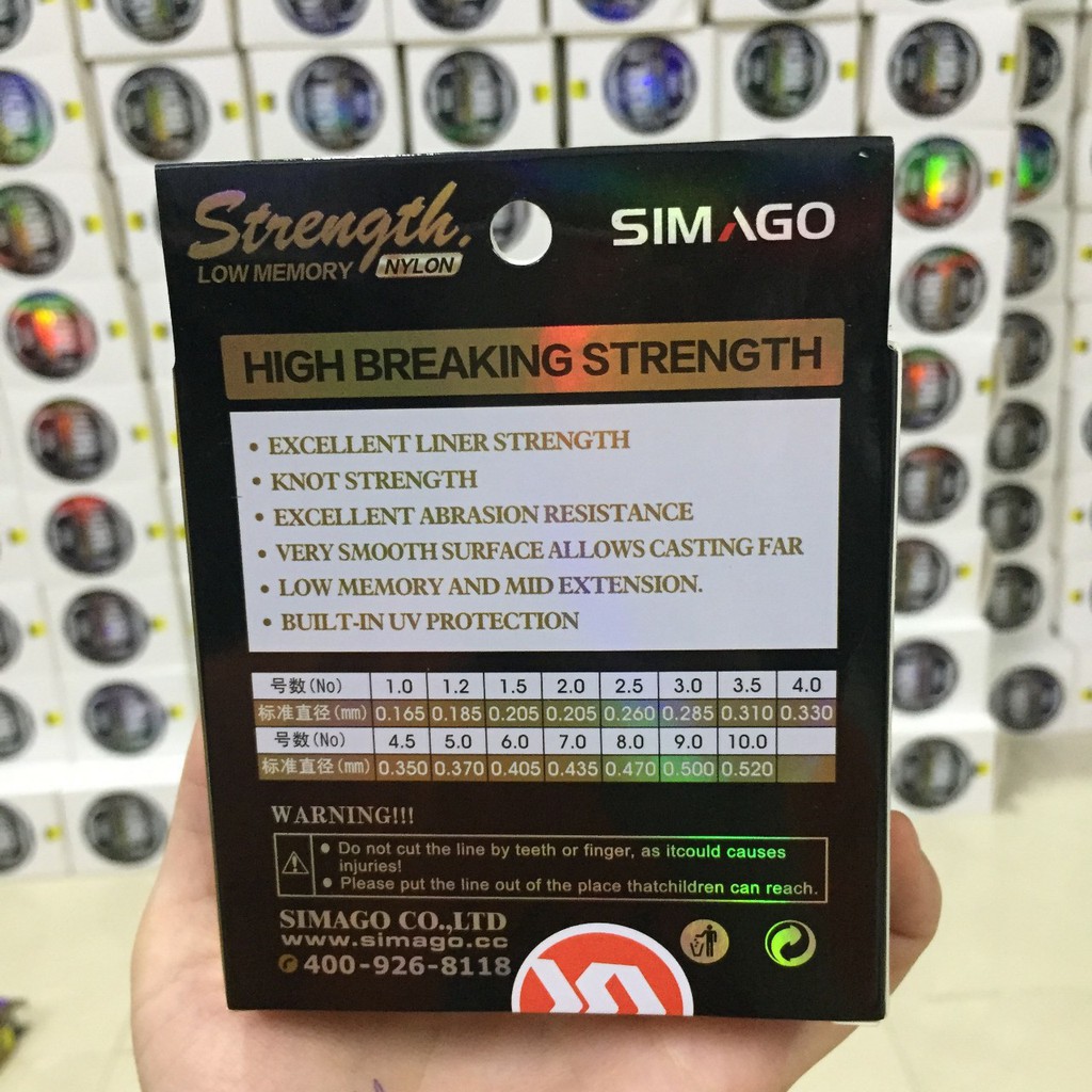 Cước câu World strength 150m chính hãng simago