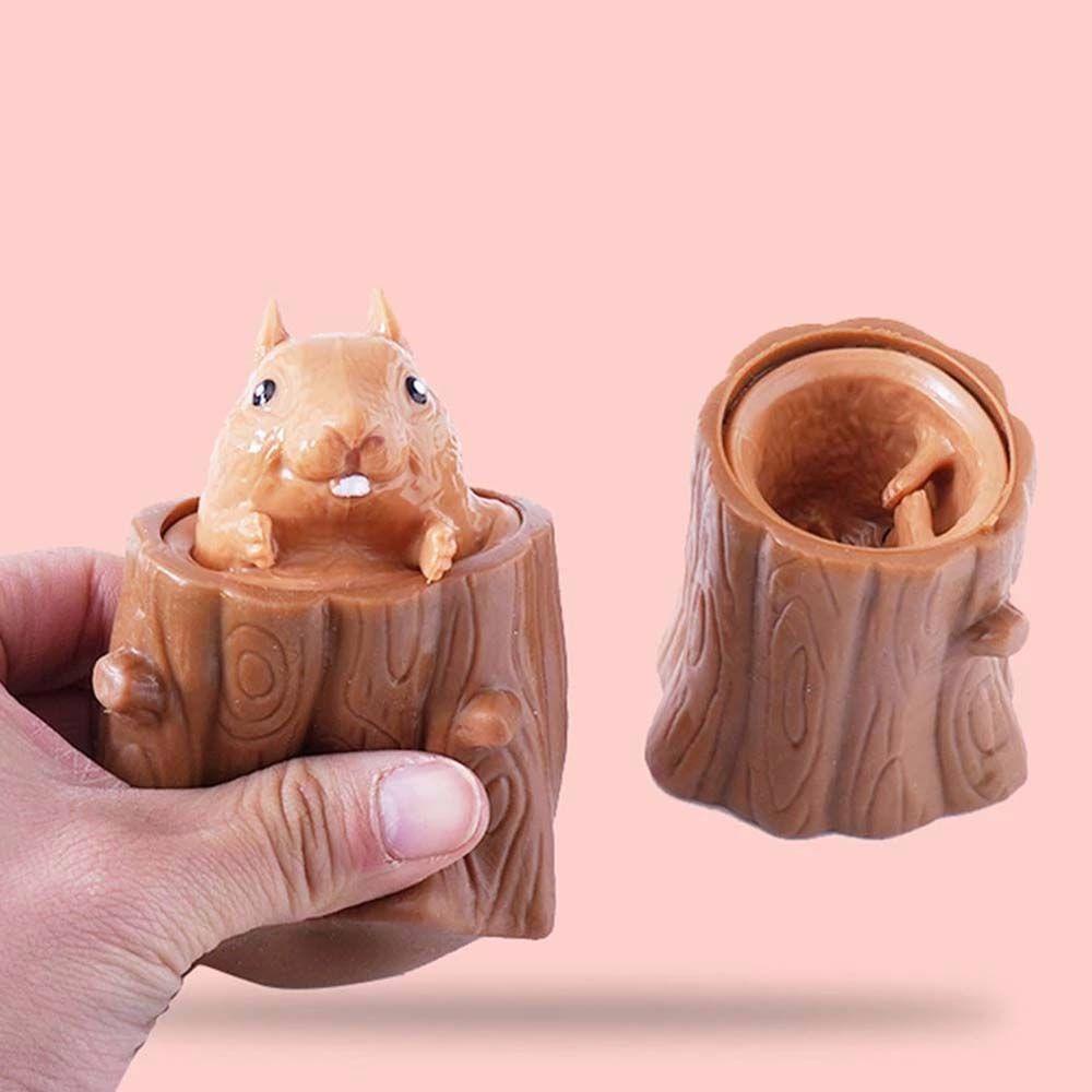 YIYU Đồ Chơi Nắn Bóp Đàn Hồi Giảm stress Hình Ly Nước Sóc Hoạt Hình
