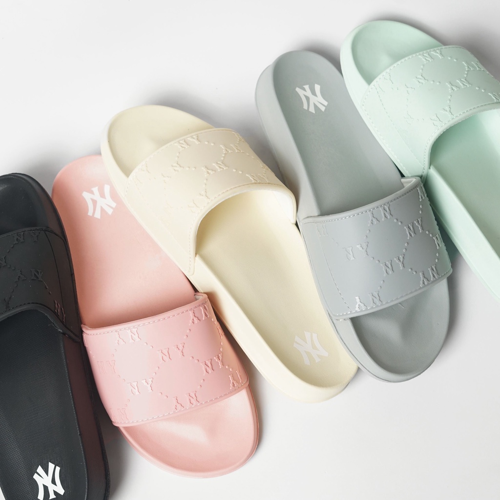 Dép MLB chunky mound dia monogram , đế mềm, thích hợp mang Couple, Full Box - nhận hàng kiểm tra - bảo hành