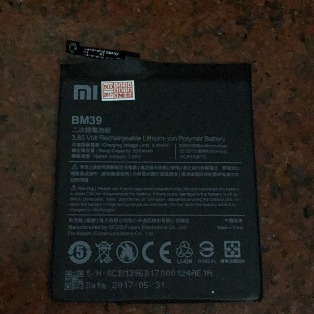 Pin xiaomi BM39 ( xiaomi mi6)
