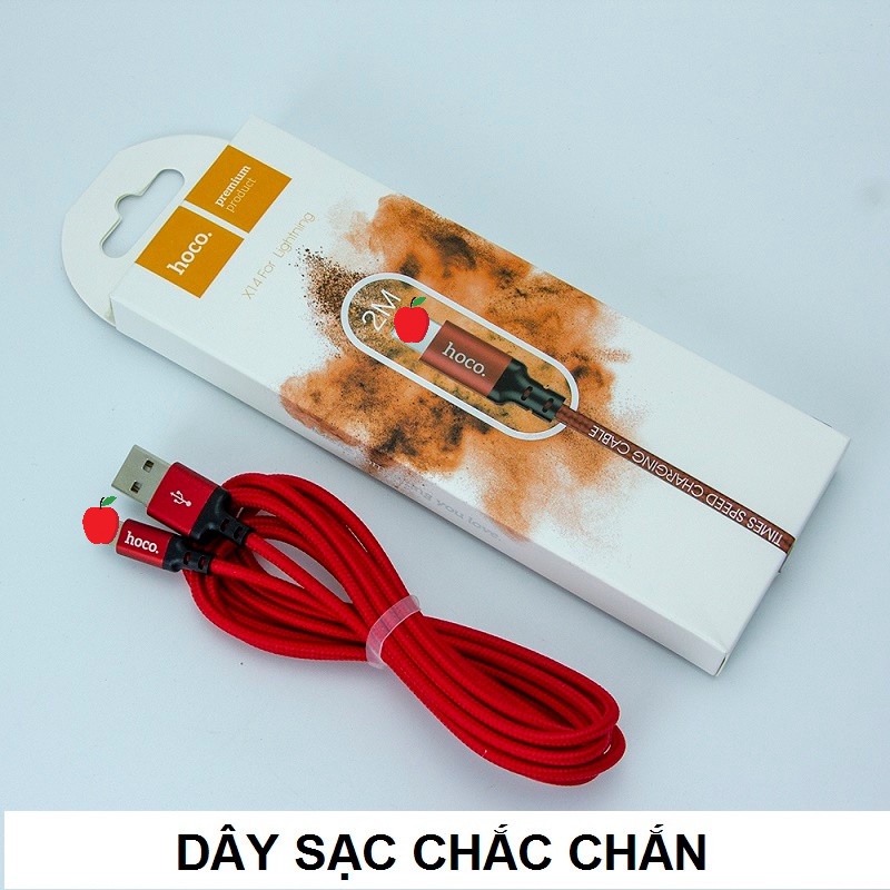 Cáp Sạc Nhanh Dây Dù H0C0 X14 Ip/TypeC/micro dài 1M/2M