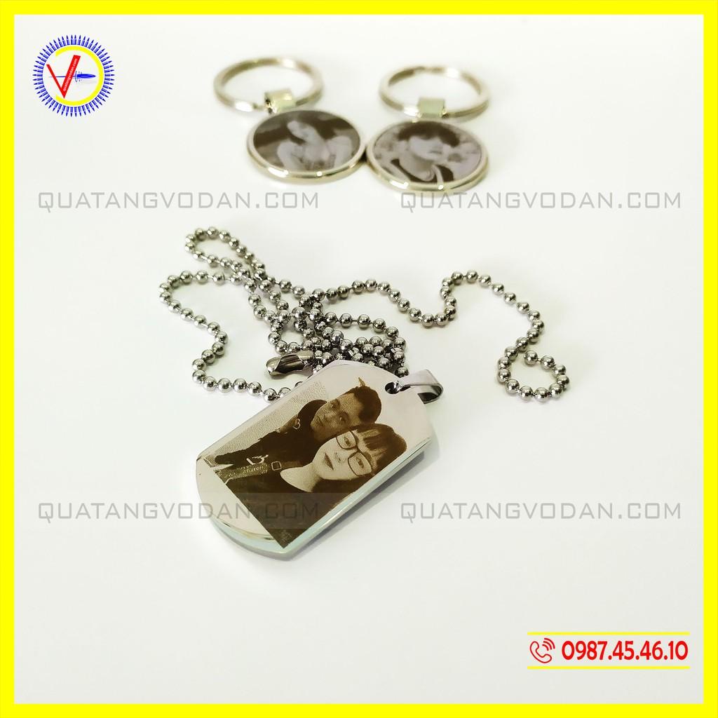 Thẻ bài DOGTAG khắc ảnh chân dung siêu đẹp, vòng cổ dogtag | QUA TANG VO DAN