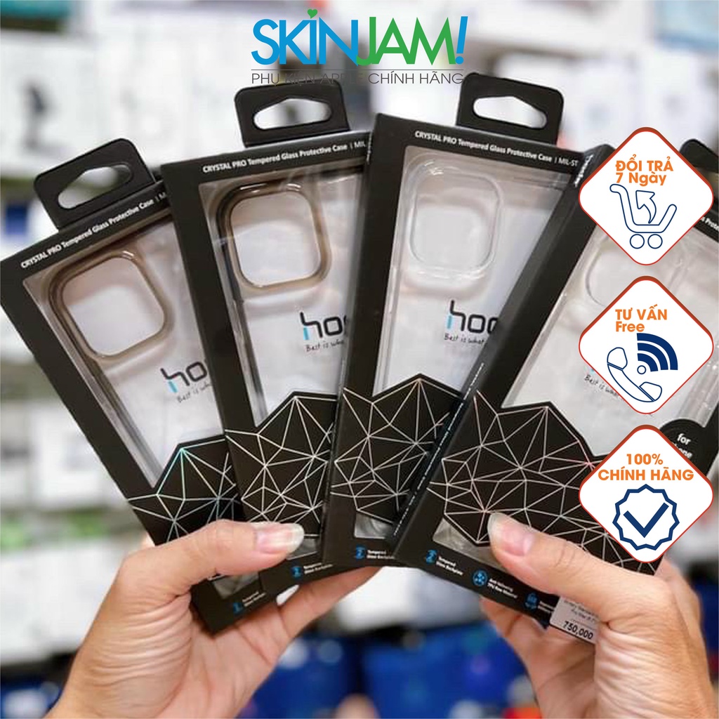 Ốp Lưng Crystal Pro HODA, Trắng Trong & Màu Khói iP 14Promax/ 14Plus/ 14Pro/ 13 Promax/ 13Pro/ 13 Chính Hãng HODA