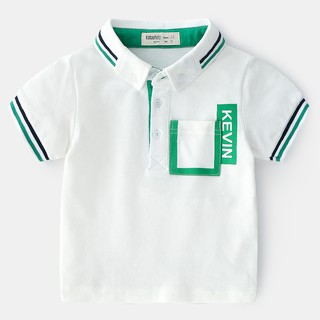 Áo POLO bé trai KATOOFELY in hình KEVIN cho bé chất cotton hàng xuất Âu Mỹ