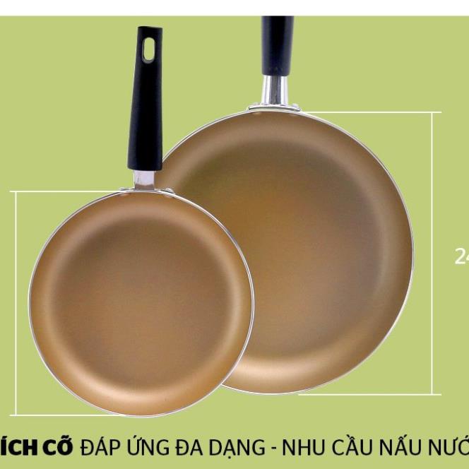 COMBO 2 CHẢO CHỐNG DÍNH SUNHOUSE 18 VÀ 24CM