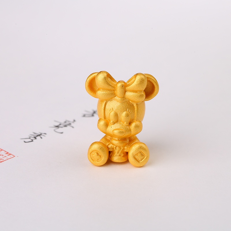 Disney [Hàng Có Sẵn Giao Hàng Ngay Lập Phương] Mặt Dây Chuyền / Vòng Tay / Dây Chuyền Trang Sức Việt Nam Shirley / Mickey Màu Vàng Cát Chống Dị Ứng Cao Không Dị Ứ