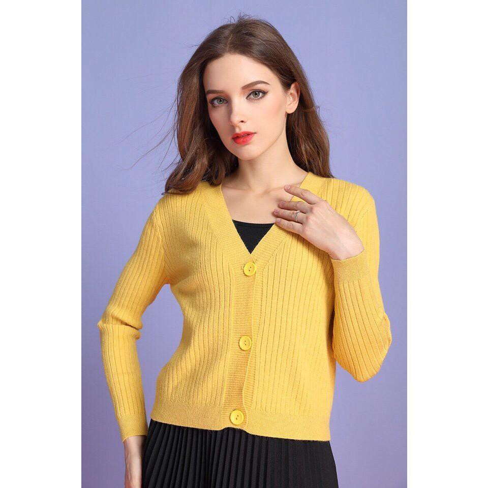 Áo len cardigan 3 KHUY chất len đũa cao cấp