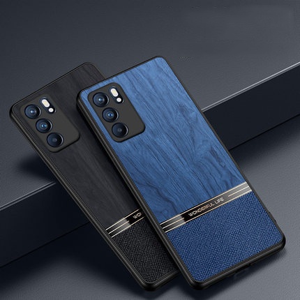 Ốp Điện Thoại Da PU Mềm Họa Tiết Vân Gỗ Sang Trọng Cho OPPO Reno 5/5 Pro/Reno 6/6 Pro/Reno 7/7 Pro 5G