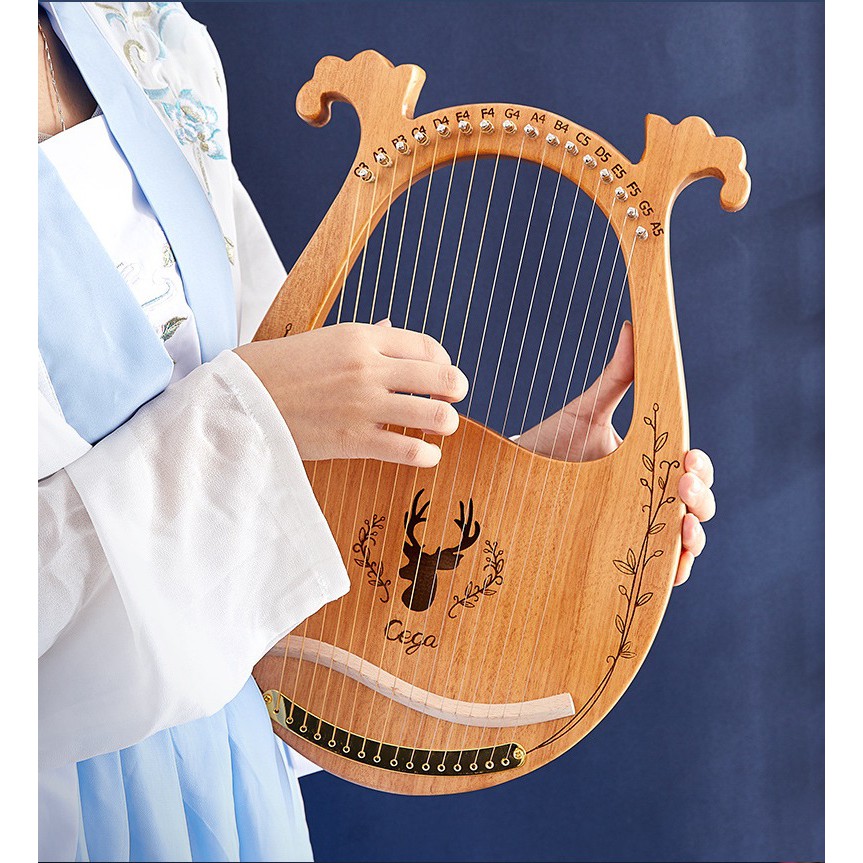 [LYRE 16 DÂY CEGA] Giao 2h Đàn lyre 16 dây Cega-M16 Tặng cây chỉnh dây, khăn lau mua kèm kalimba giá sốc