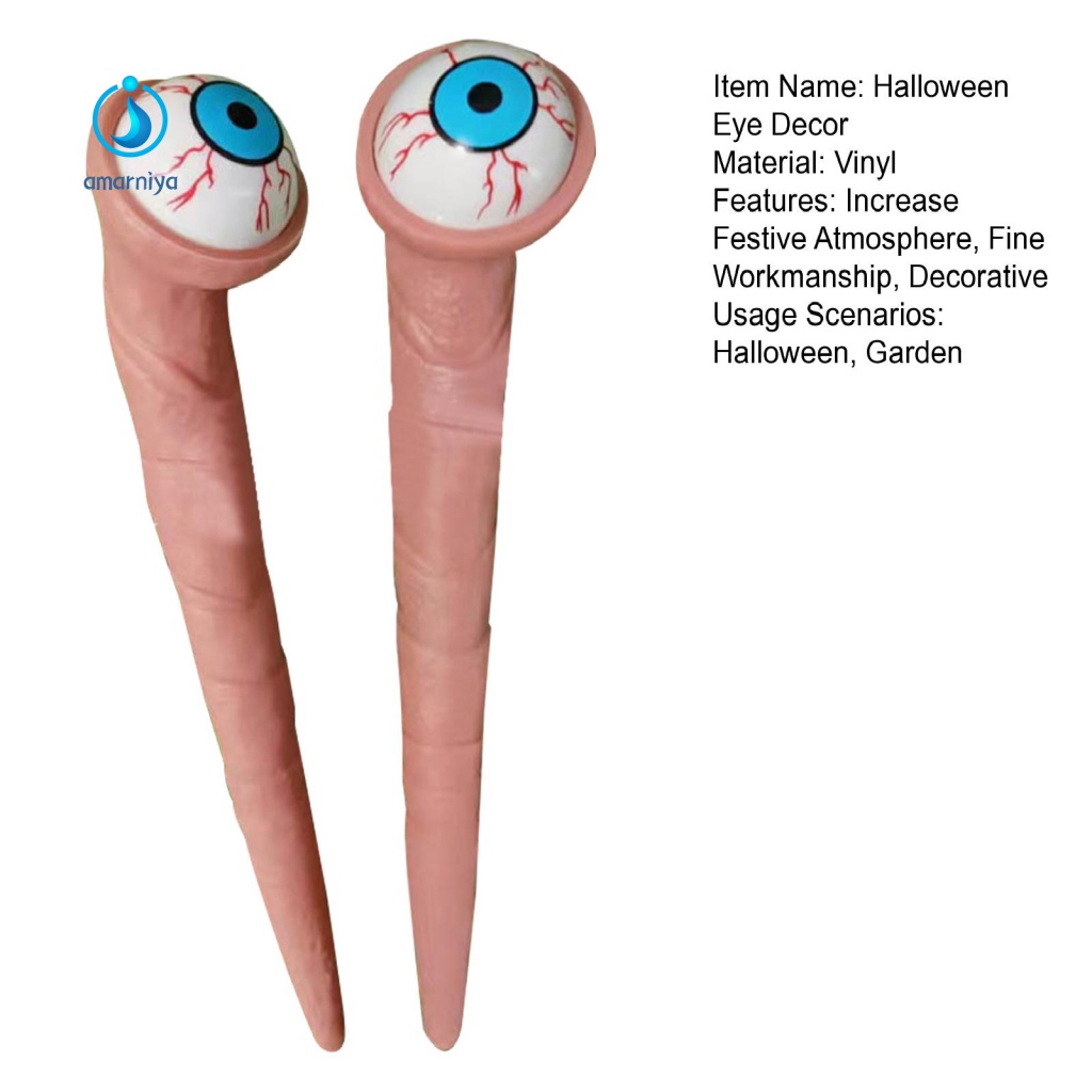 Set 2 Mặt Dây Chuyền Hình Mắt Bí Ngô Trang Trí Vườn Halloween