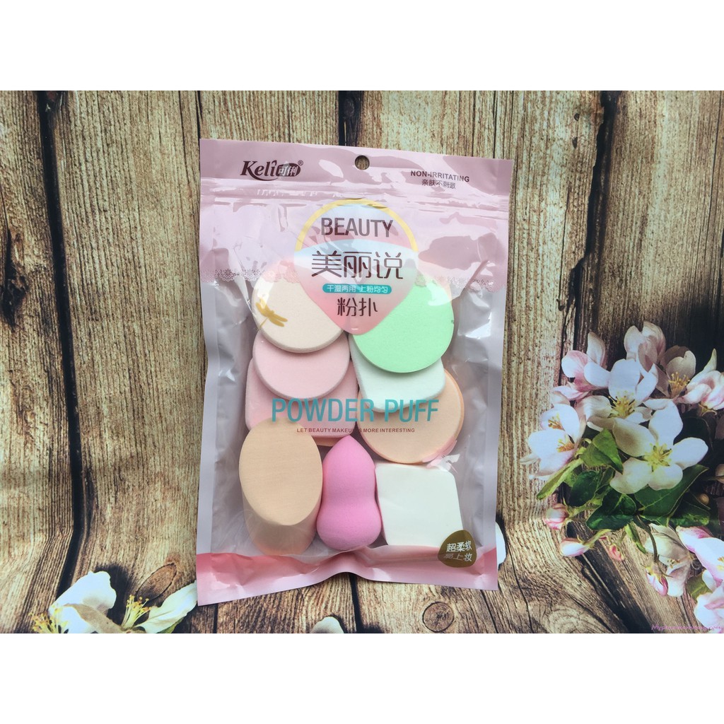 Bộ 13 Bông Phấn Kem Nền Dẻo Beauty Powder Puff