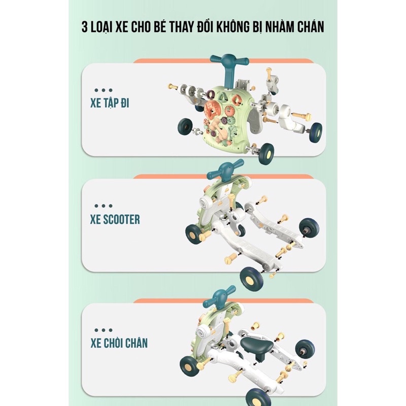 Xe tập đi đa năng cho bé 6 in 1 cao cấp