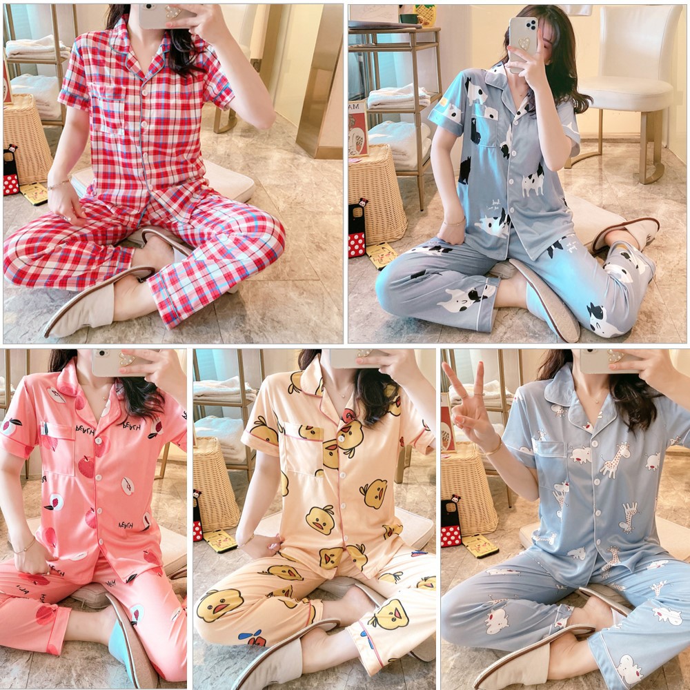 Bộ đồ ngủ, đồ mặc nhà Pijama đồ mặc nhà chất cotton mềm mịn