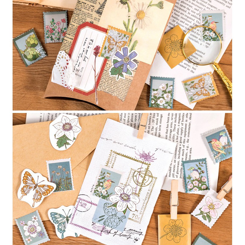 Hộp 46 sticker giấy du lịch SH4605 Gachini