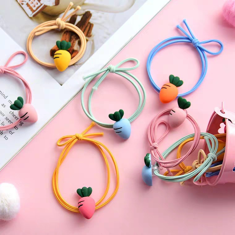 Chun buộc tóc đính củ cà rốt   Clovershop68