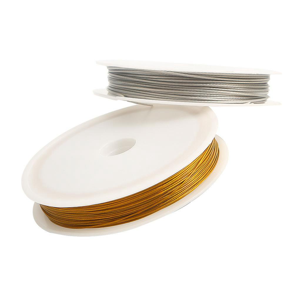 Beadia 1 Cuộn Dây Làm Trang Sức Bằng Thép Không Gỉ Bền Bỉ Hình Đuôi Hổ