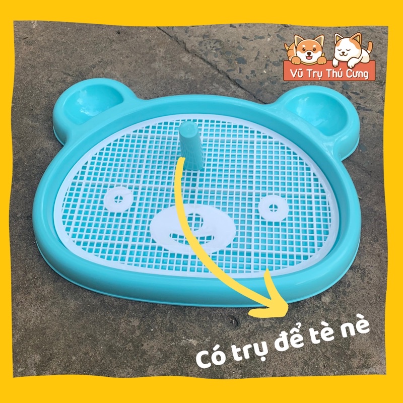 Khay vệ sinh cho Chó size lớn, hình mặt gấu - 47x63x5.5cm, Khay vệ sinh huấn luyện cho thú cưng